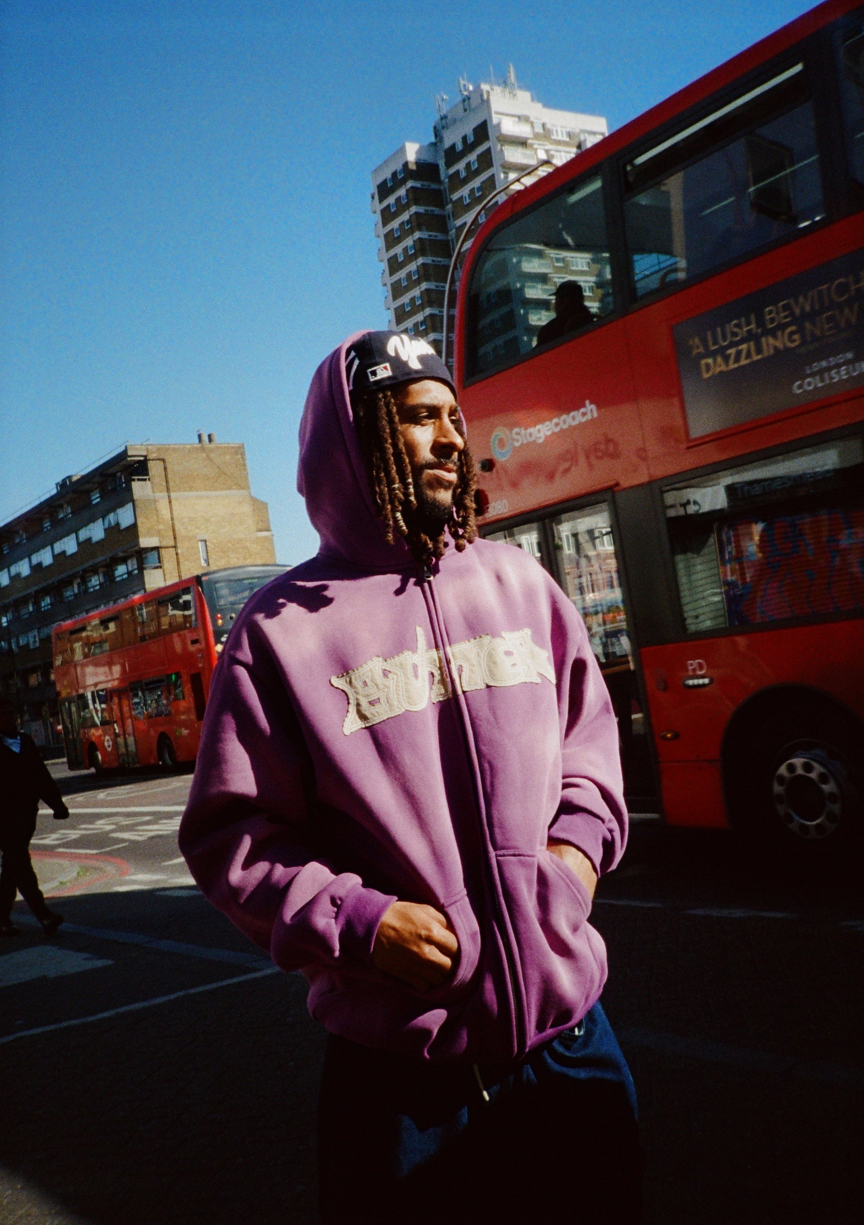 Encounter Sweat à Capuche Zippé - Violet Délavé