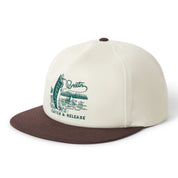Catch And Release Snapback - Off White/Brown