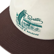 Catch And Release Snapback - Off White/Brown