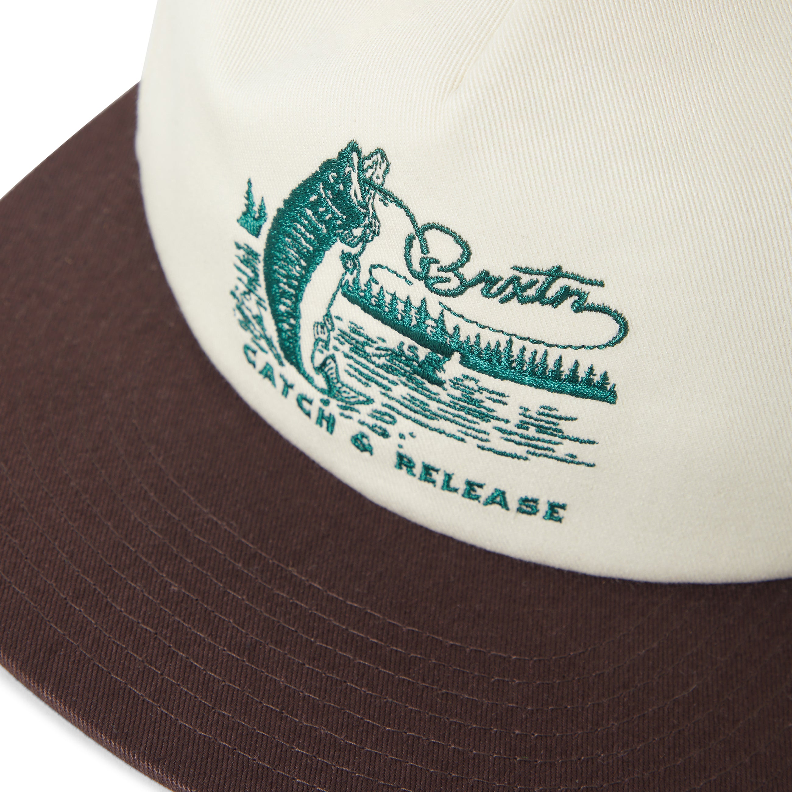 Catch And Release Snapback - Off White/Brown