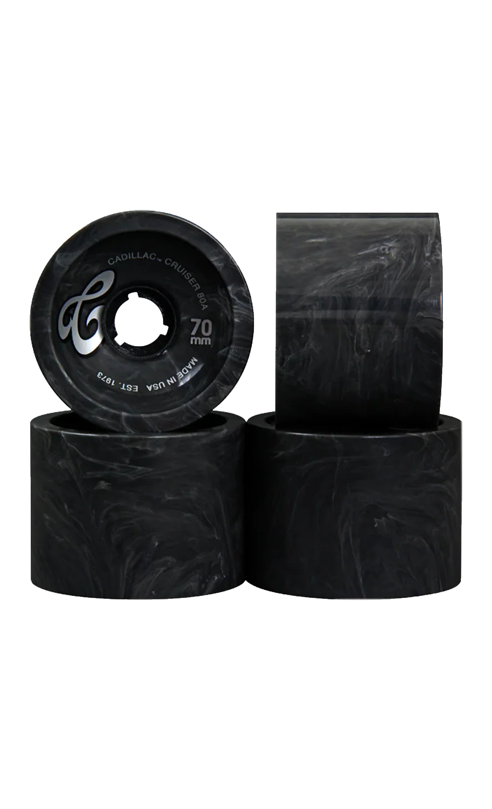 Cruiser Wheels 80A - Black Smoke Swirl