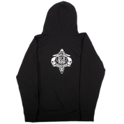 Small Crest Zip Hoodie - Black