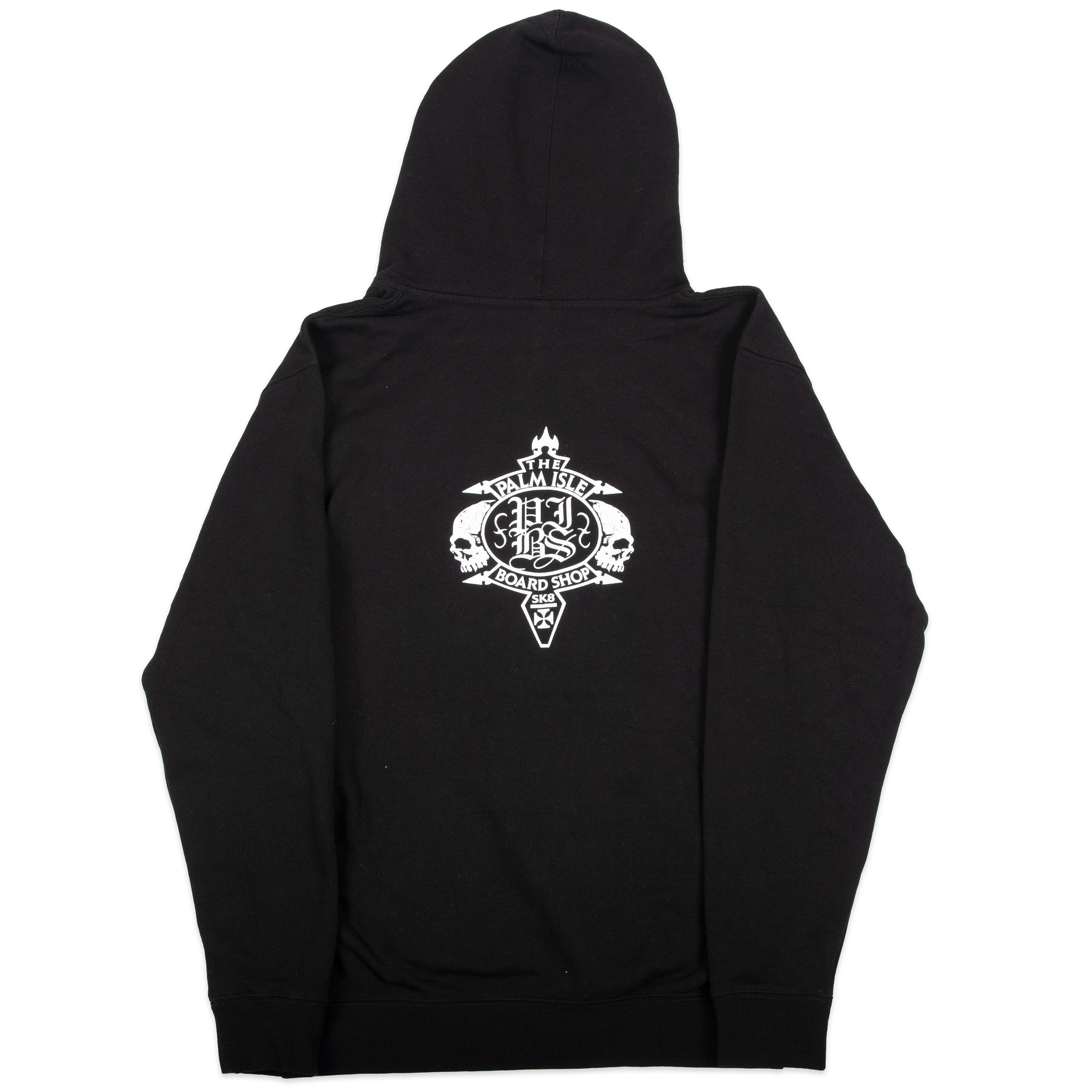 Small Crest Zip Hoodie - Black