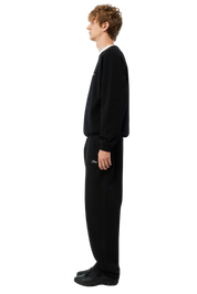 Cursive Small Logo Crewneck - Black