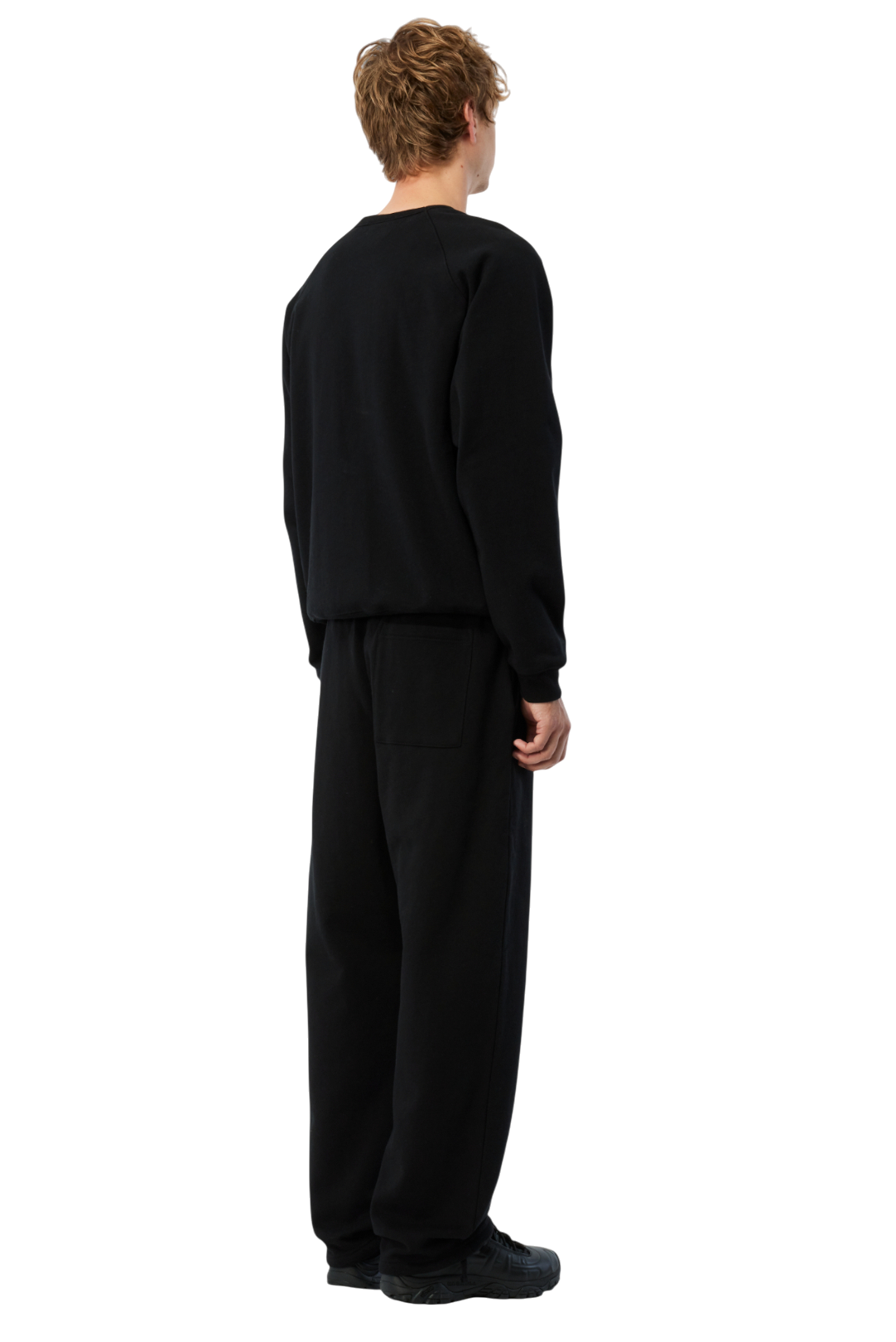 Cursive Small Logo Crewneck - Black