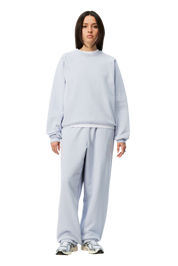 Cursive Small Logo Crewneck - Gray Lavender