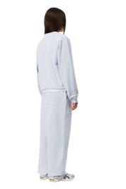 Cursive Small Logo Crewneck - Gray Lavender