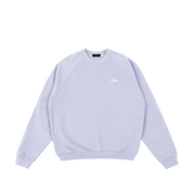 Cursive Small Logo Crewneck - Gray Lavender