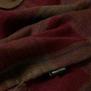 Cru Chemise en Mélange de Lin - Olive Surplus/Bordeaux