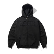 Campus Zip-Thru Hood - Washed Black