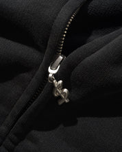 Campus Zip-Thru Hood - Washed Black