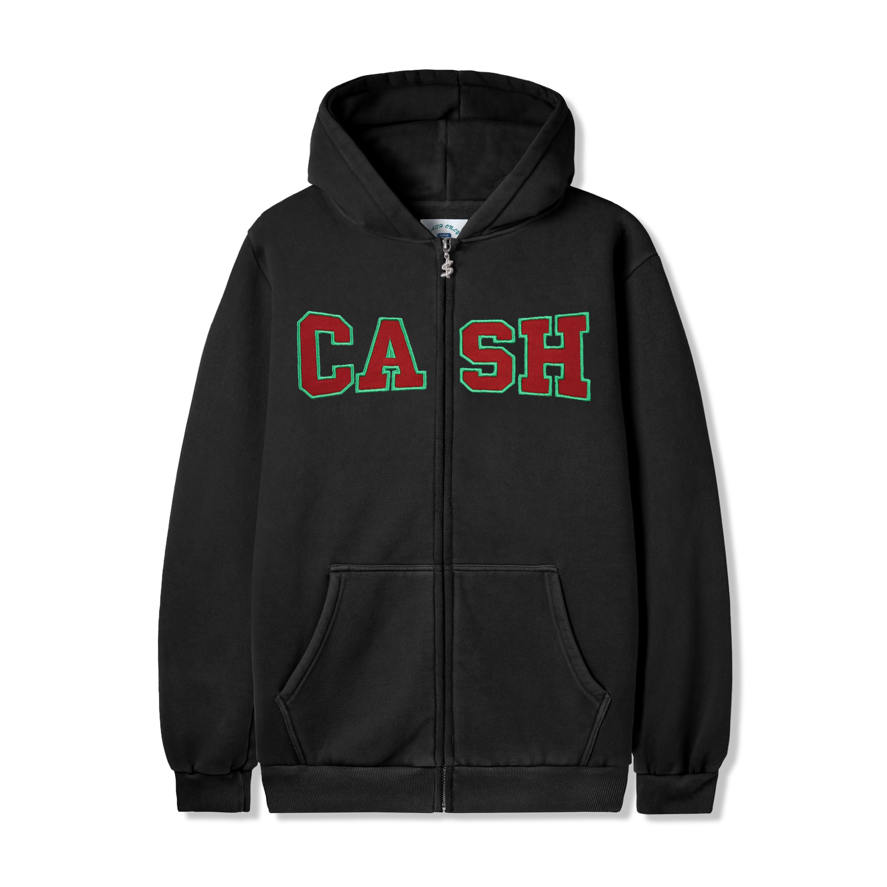 Campus Zip-Thru Hood - Washed Black