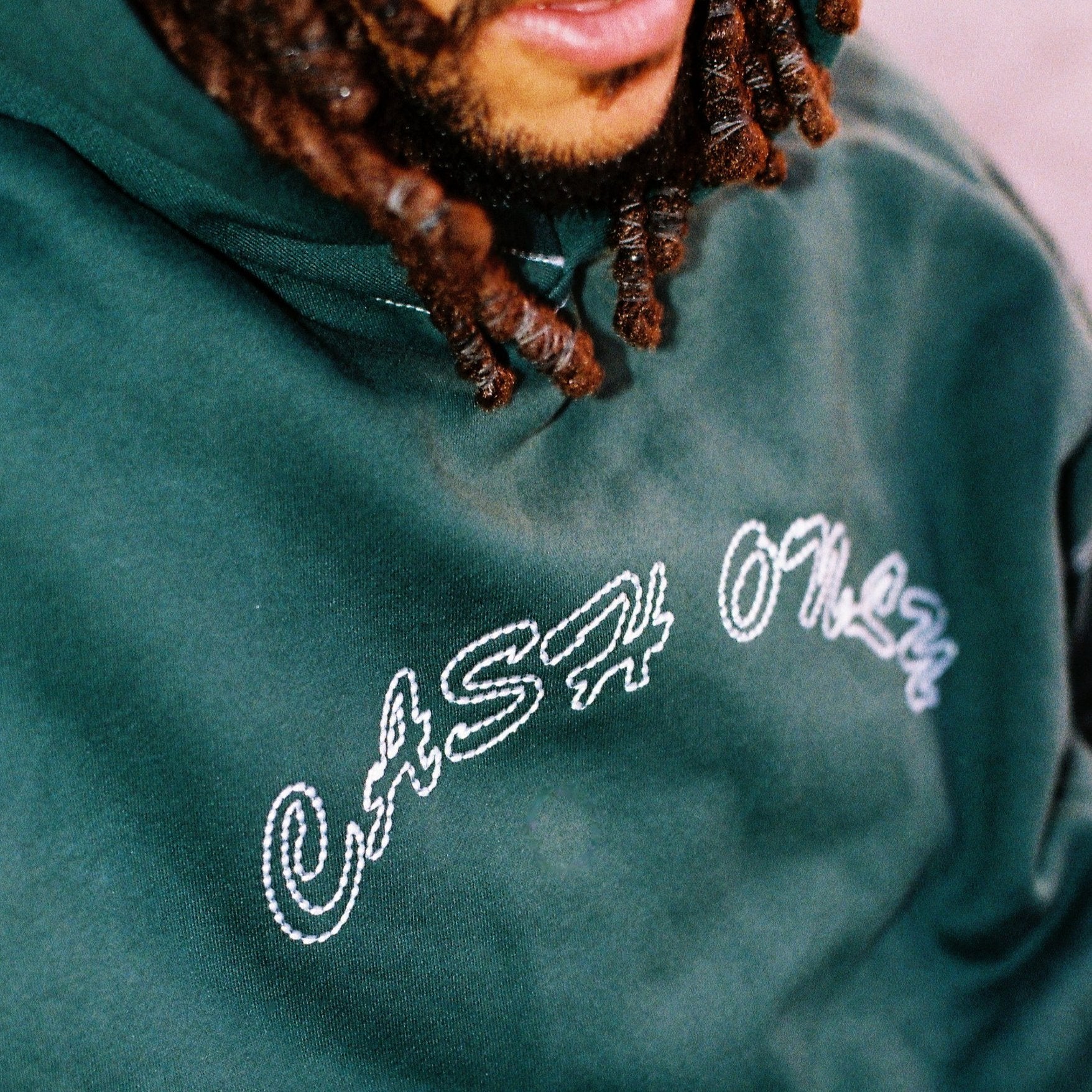 Stitch Logo Pullover Hood - Forest