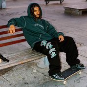 Stitch Logo Pullover Hood - Forest