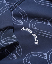 Chain Zip-Thru Hood - Navy