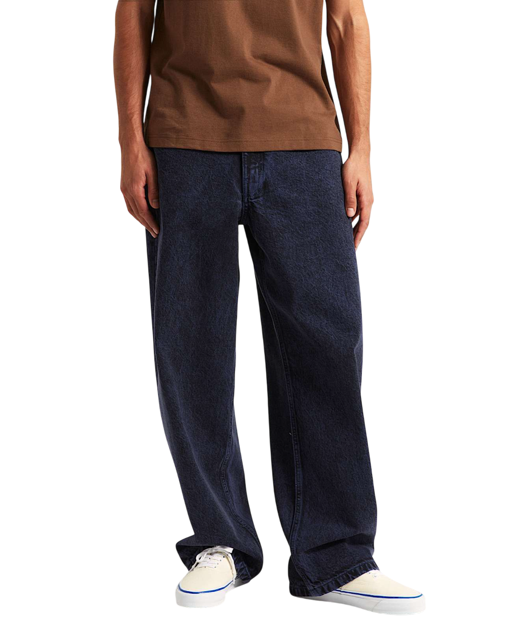 Check-5 Baggy Acid Overdyed Denim Pants Deep Indigo - Blue
