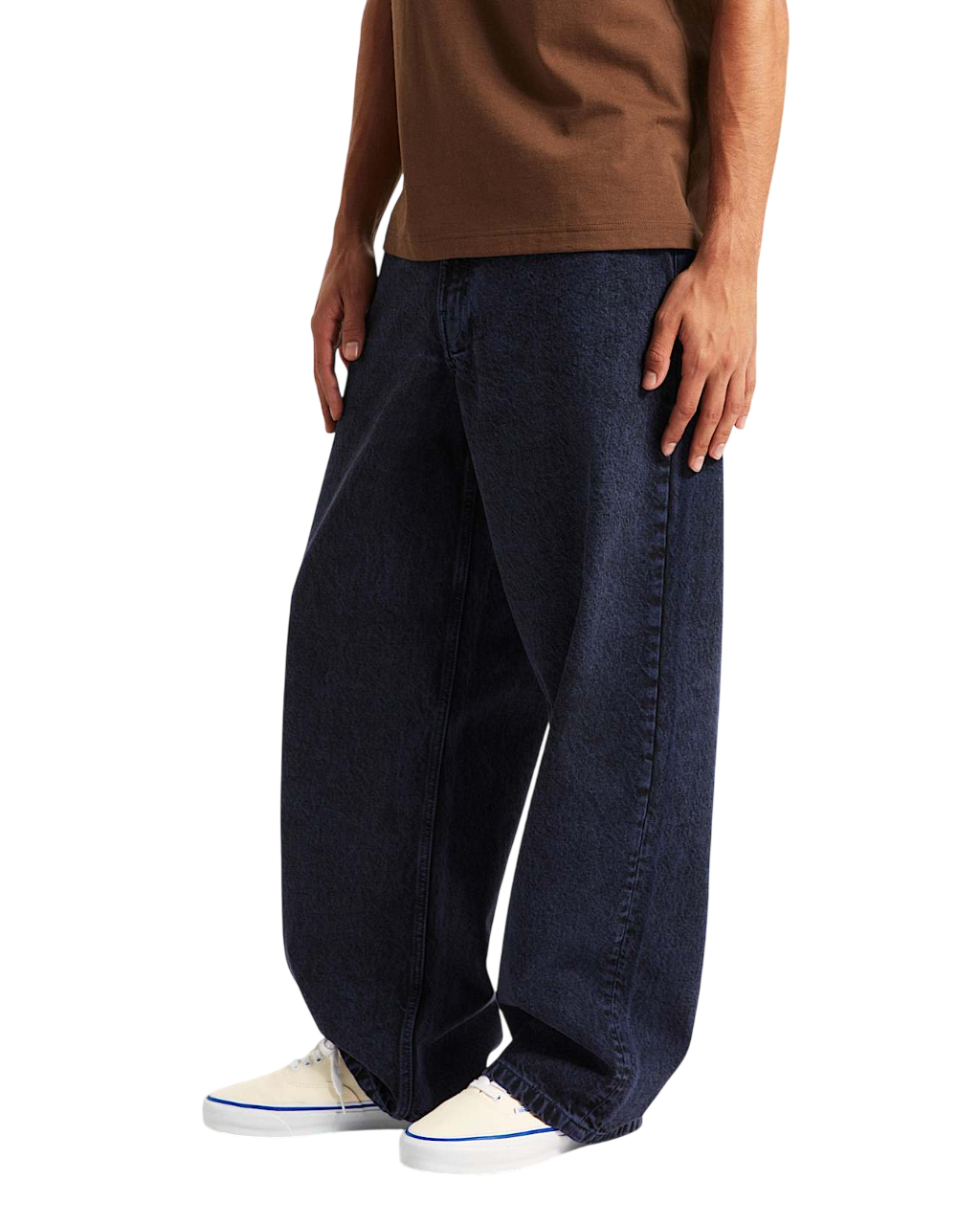 Check-5 Baggy Acid Overdyed Denim Pants Deep Indigo - Blue