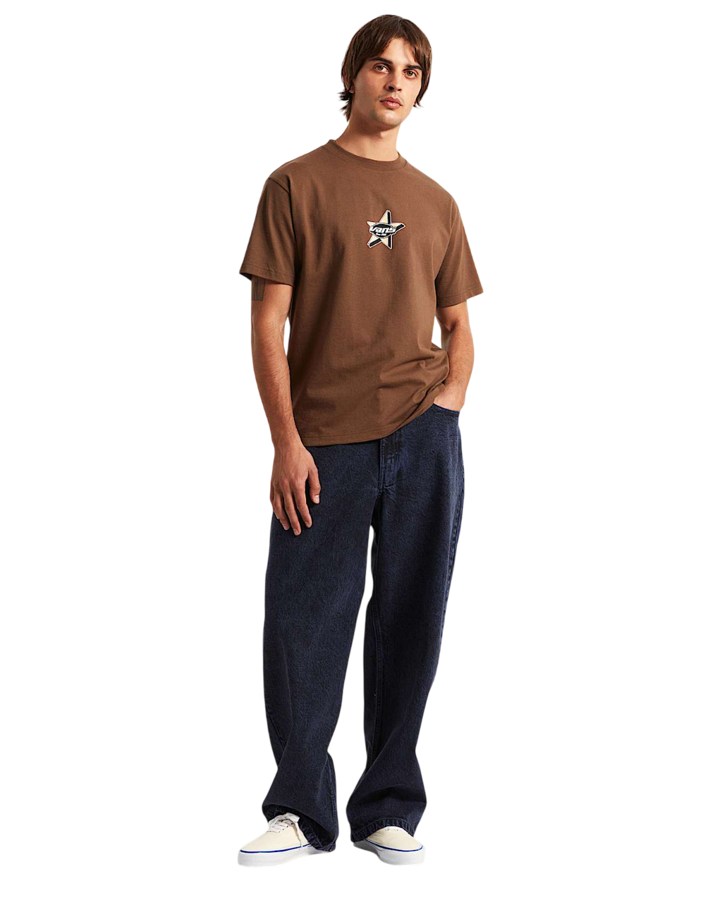 Check-5 Baggy Acid Overdyed Denim Pants Deep Indigo - Blue