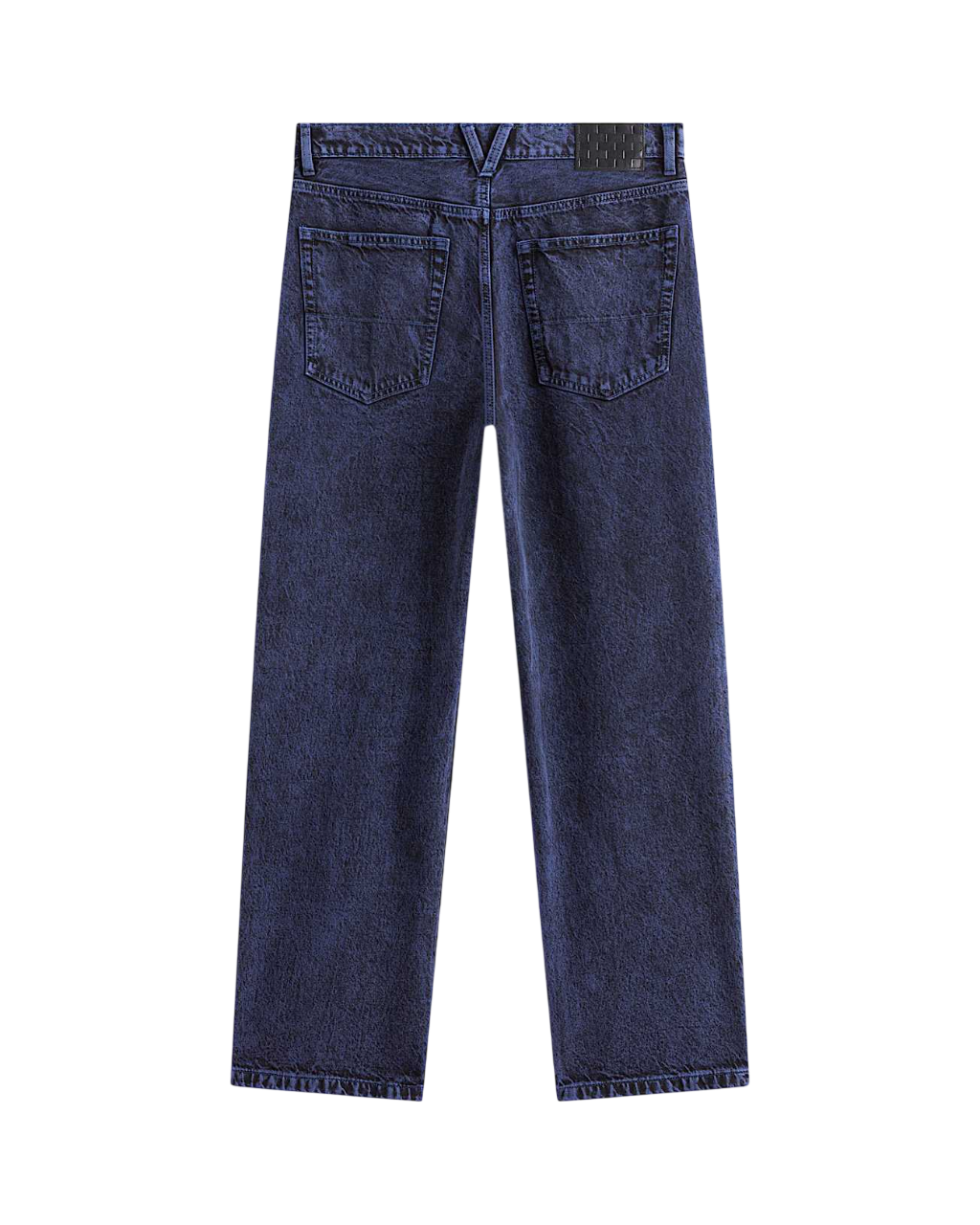 Check-5 Baggy Acid Overdyed Denim Pants Deep Indigo - Blue