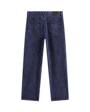 Check-5 Baggy Acid Overdyed Denim Pants Deep Indigo - Blue