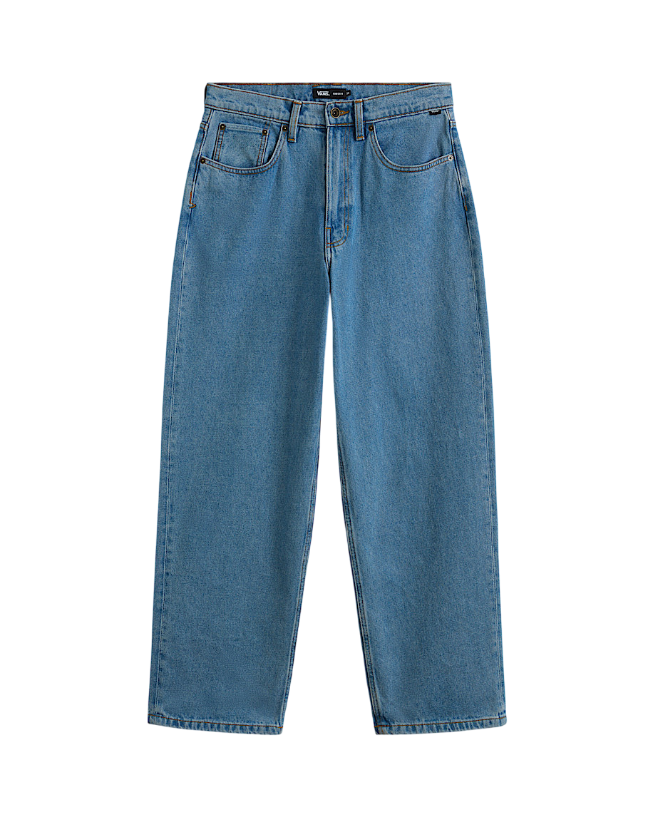 Check-5 Pantalon Denim Baggy - Bleu Stonewash (Patch Noir)