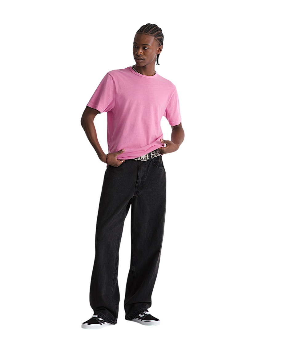 Check-5 Baggy Denim Pants - Black