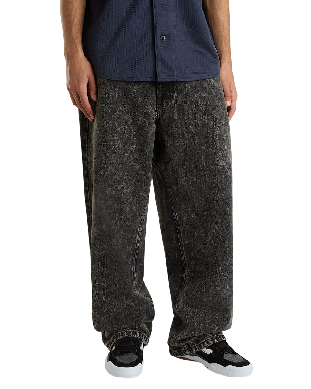 Check-5 Pantalon Denim Baggy - Noir Délavé