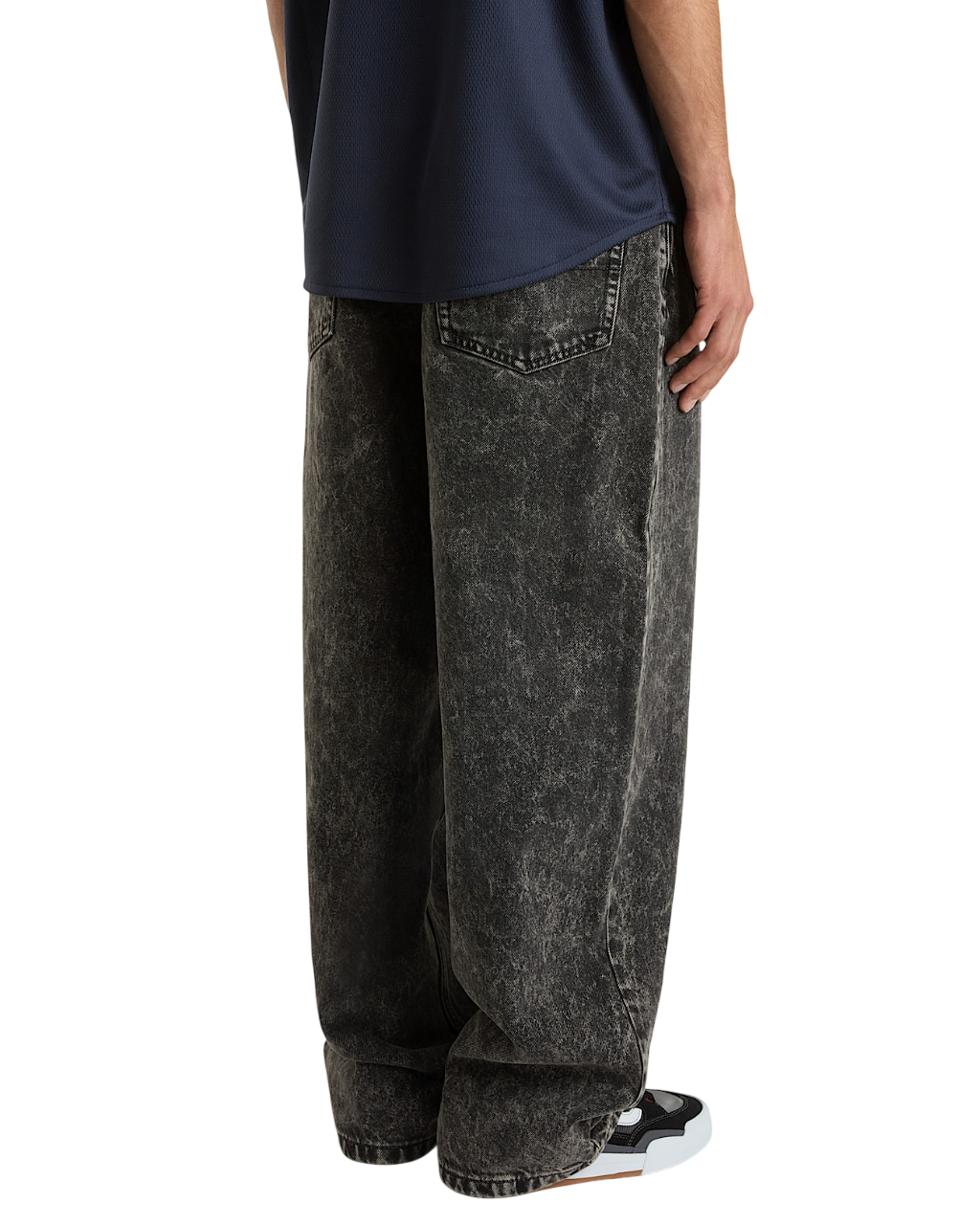 Check-5 Pantalon Denim Baggy - Noir Délavé