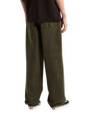Check-5 Loose Denim Pants - Mossy Olive