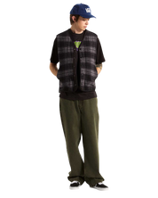 Check-5 Loose Denim Pants - Mossy Olive