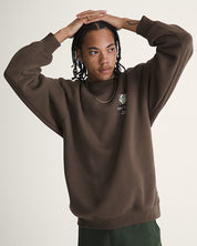 Circle Bones Formula Sweat à Col Rond - Marron Charbon