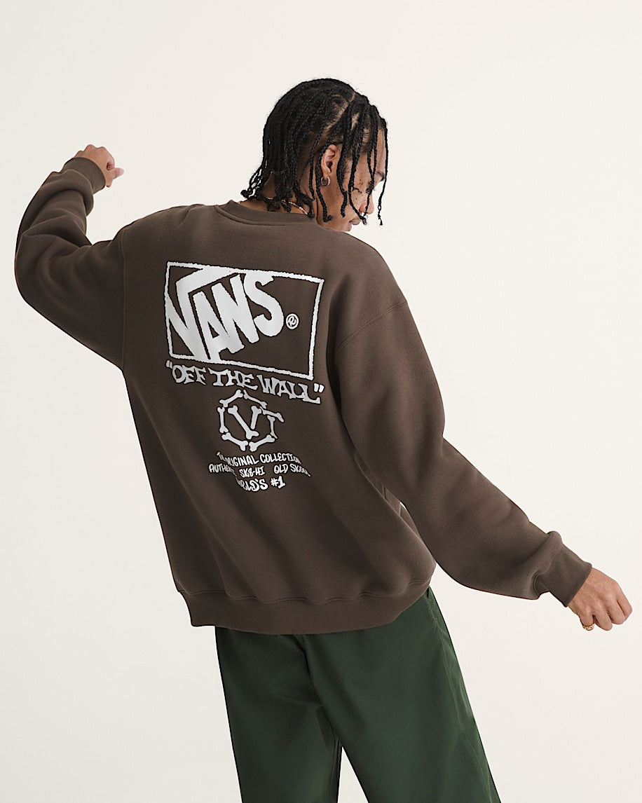 Circle Bones Formula Sweat à Col Rond - Marron Charbon