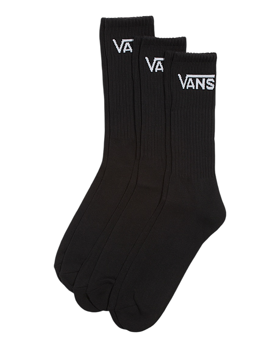 Classic Crew Socks 3-Pack - Black