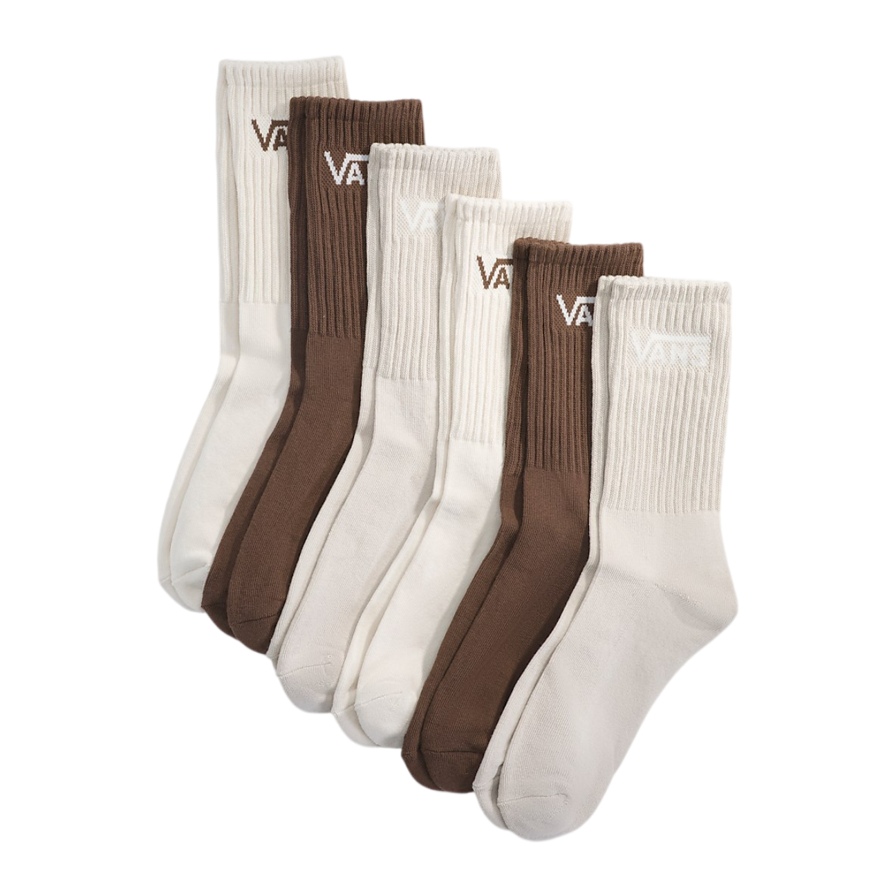 Chaussettes Crew Classiques (Paquet de 6) - Blanc Tourterelle