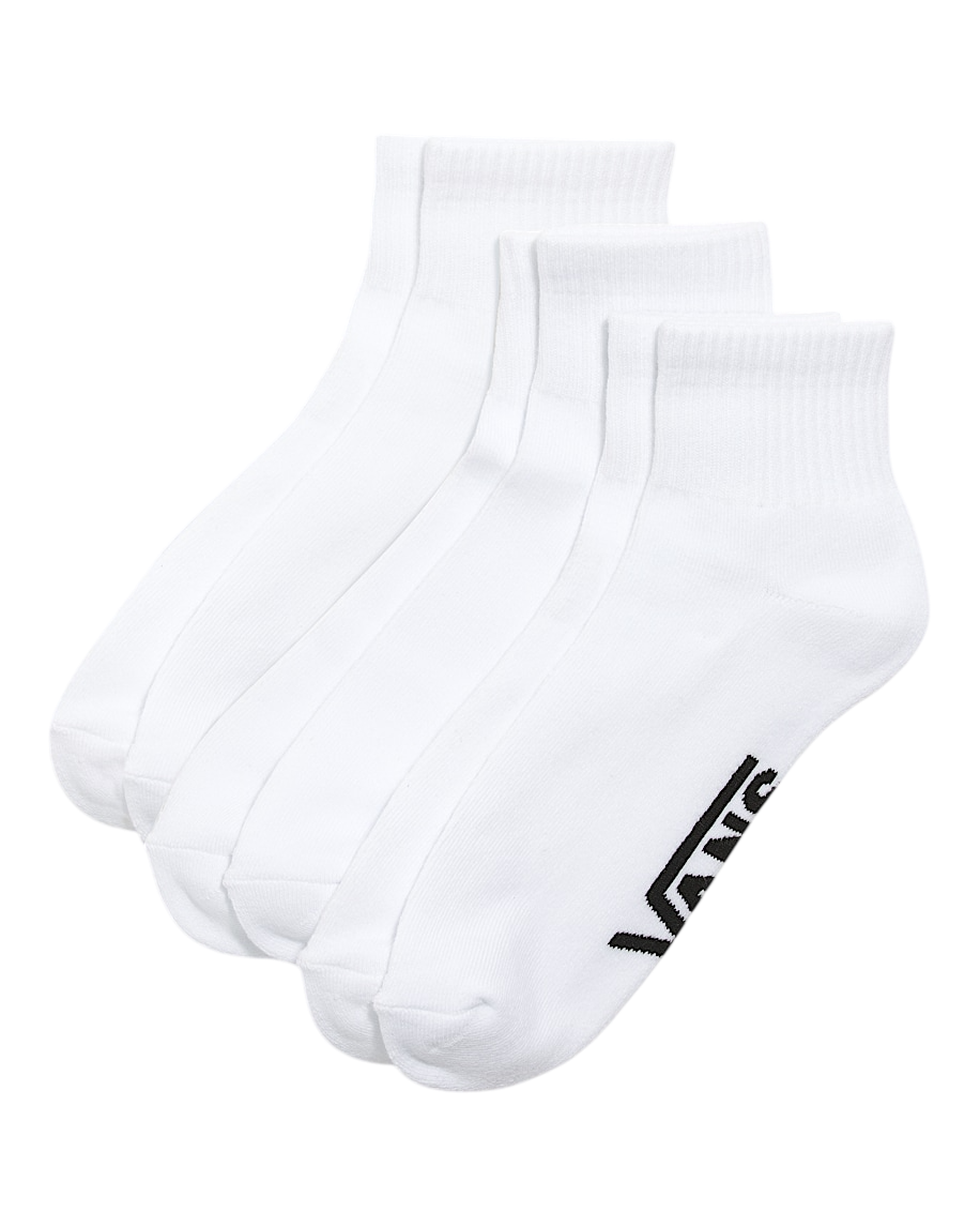 Classic Quarter Crew Socks 3-Pack - White