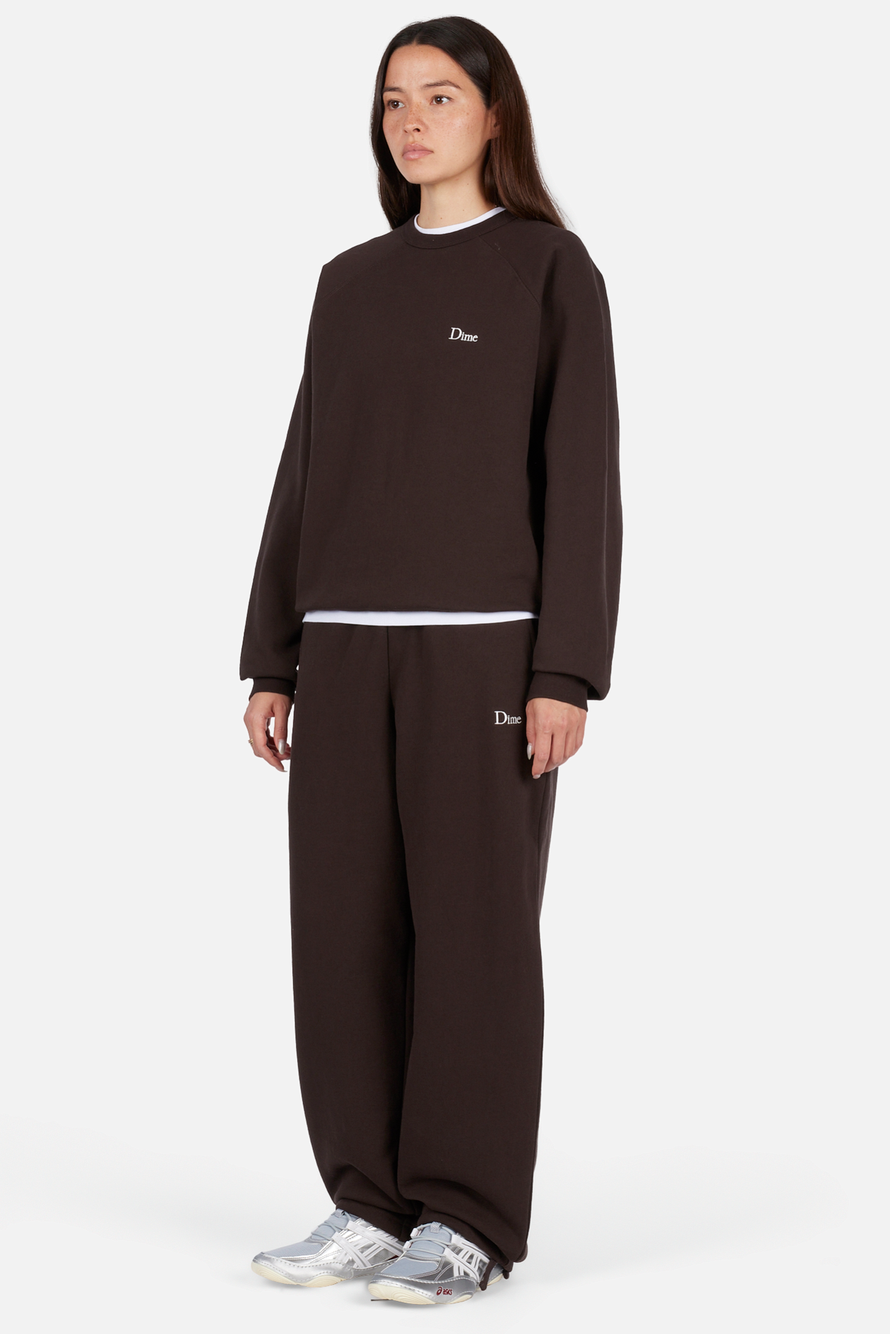 Crewneck Classic Small Logo - Brun Foncé