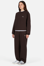 Crewneck Classic Small Logo - Brun Foncé