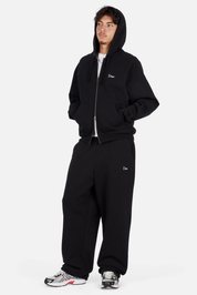 Classic Small Logo Zip Hoodie - Black