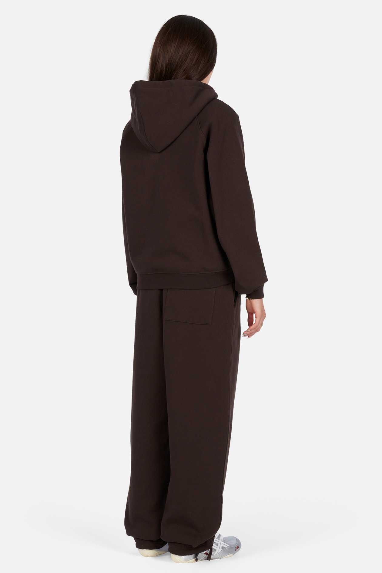Classic Small Logo Zip Hoodie - Dark Brown