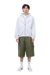 Classic Small Logo Zip Hoodie - Ash
