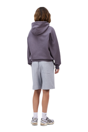 Classic Small Logo Zip Hoodie - Charcoal Grape