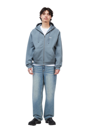 Classic Small Logo Zip Hoodie - Granite
