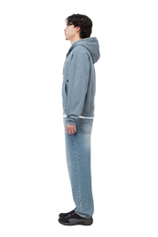 Classic Small Logo Zip Hoodie - Granite
