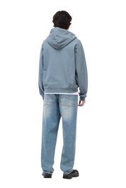 Classic Small Logo Zip Hoodie - Granite