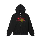 Entomology Zip Hood - Black