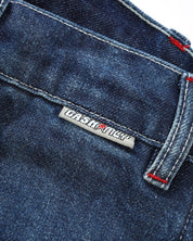 Company Denim Shorts - Distress Washed Slub Blue