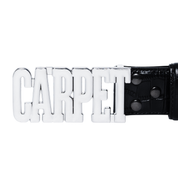Ceinture en Cuir Croco Carpet - Noir