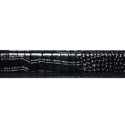 Ceinture en Cuir Croco Carpet - Noir