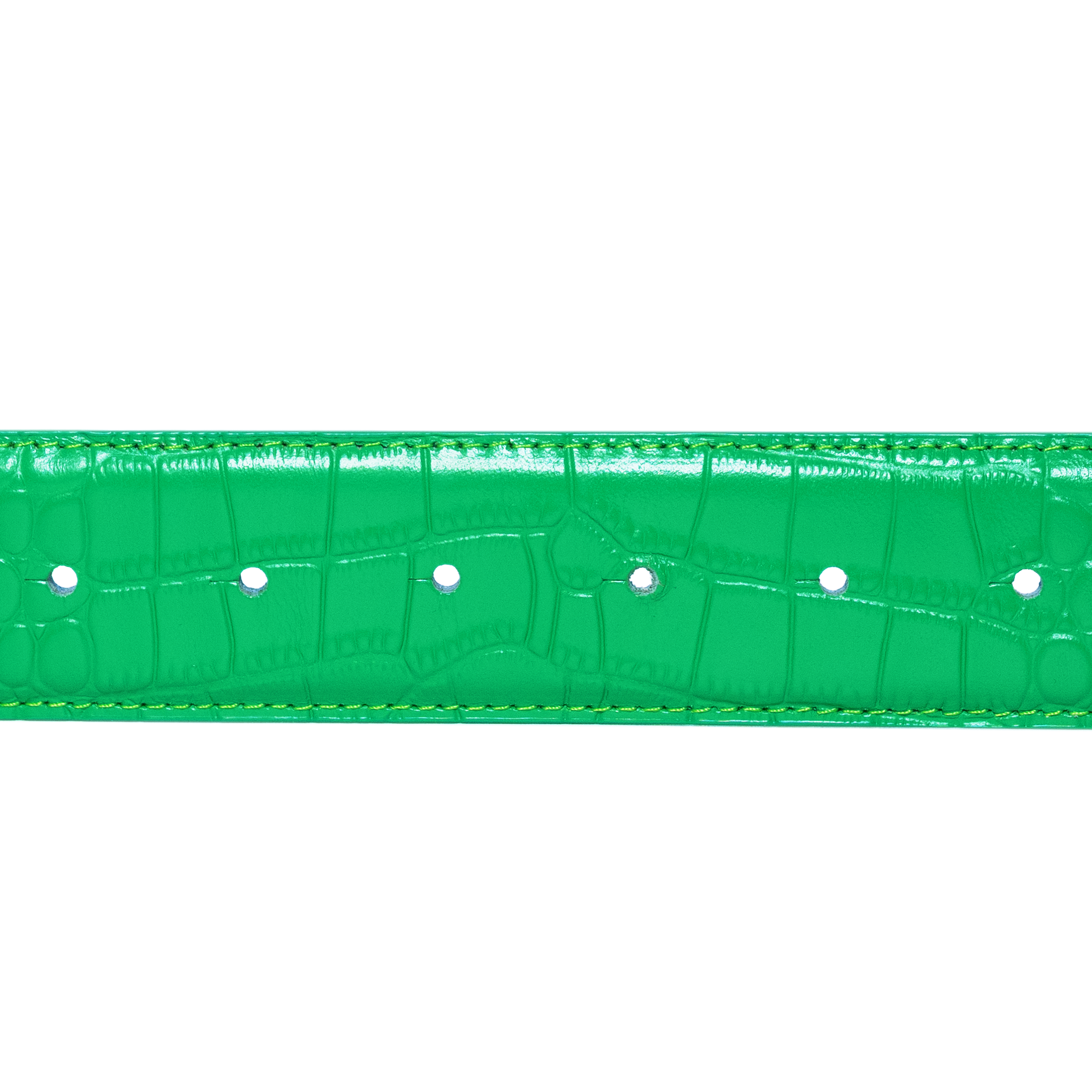 Ceinture en Cuir Croco Carpet - Vert