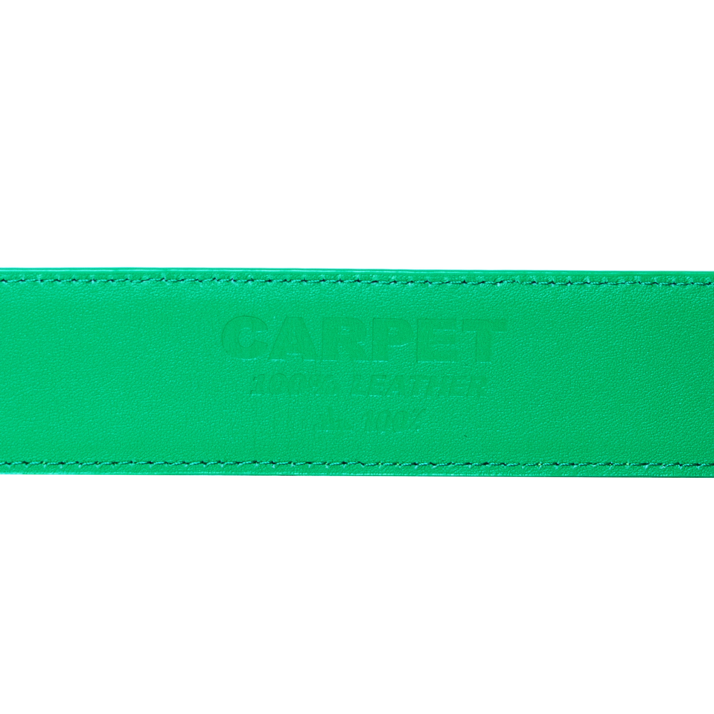 Ceinture en Cuir Croco Carpet - Vert